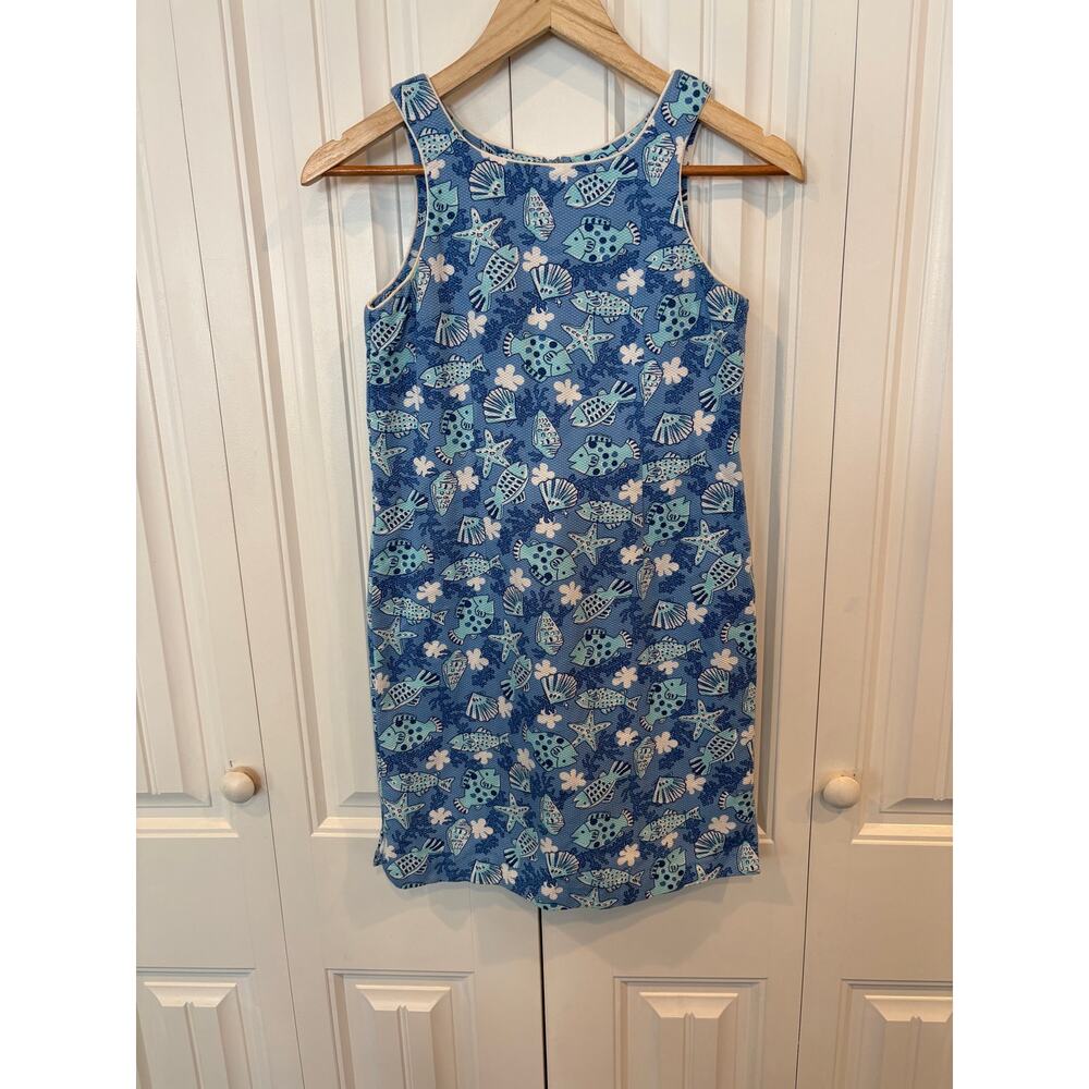 Maggie & Zoe Blue Fish Print Dress Size 16